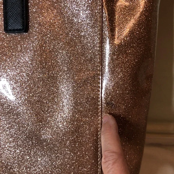 Kate Spade NWOT Glittering Rose Gold Tote - Picture 9 of 14